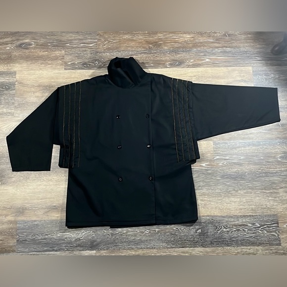 Vintage Unique Cotton Zaharoff Women's Double Breasted Black Jacket - Picture 2 of 6